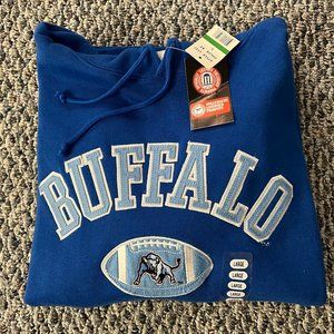 Buffalo Bulls (UB) blue hoodie, size L - NWT